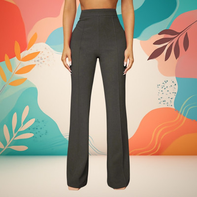 Anitafashion Loose Fit Women Grey Trousers