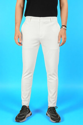 Rudra Enterprise Regular Fit Men White Trousers