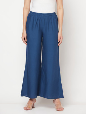 Aniyah Regular Fit Women Blue Trousers
