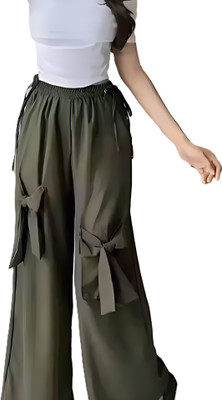 Greeping Fashion Regular Fit, Comfort Fit Women Dark Green Trousers