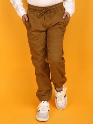 V-MART Regular Fit Boys Brown, Brown Trousers