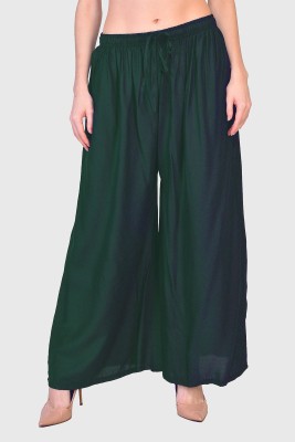 farukhi creation Flared Women Dark Green Trousers