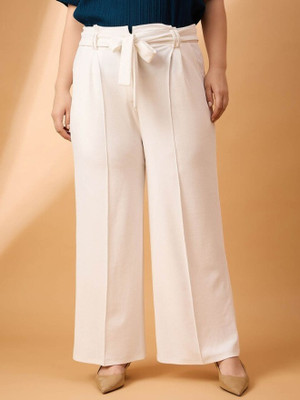 all about you Relaxed Women White Trousers