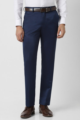VAN HEUSEN Slim Fit Men Dark Blue Trousers