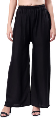 AARINK Flared Women Black Trousers