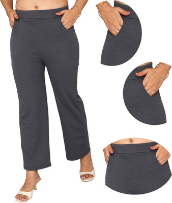 Fashion Bazaar Regular Fit Women Grey Trousers