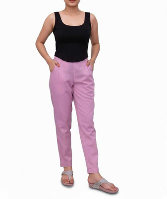 rk fabric zone Straight Fit Women Pink Trousers