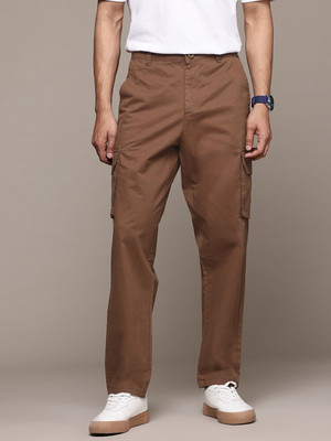Roadster Relaxed Men Brown Trousers