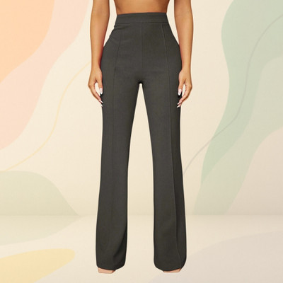 nitafashion Comfort Fit, Regular Fit Women Grey Trousers