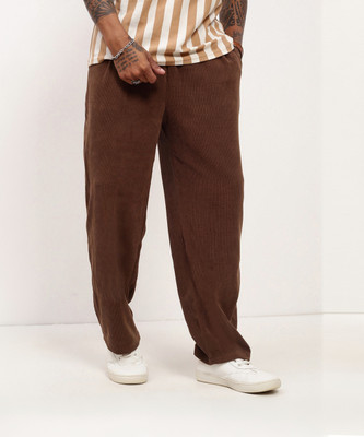 SHOWOFFFF Straight Fit Men Brown Trousers