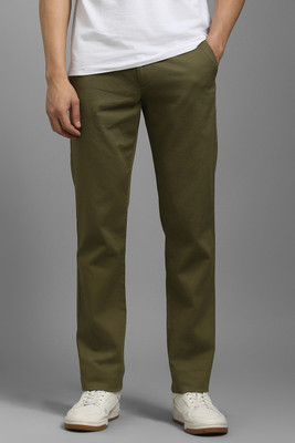 LOUIS PHILIPPE Tapered Men Green Trousers