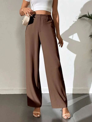 BLUELOCK Regular Fit Women Brown Trousers
