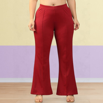 nitafashion Loose Fit Women Maroon Trousers