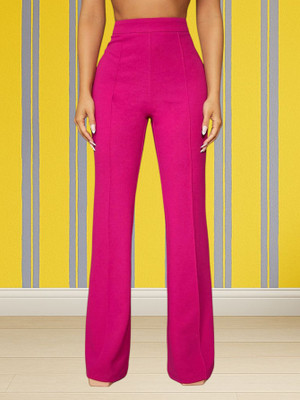 Anitafashion Loose Fit Women Pink Trousers