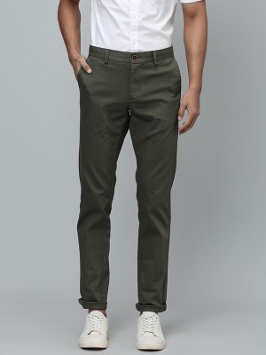 INDIAN TERRAIN Slim Fit Men Green Trousers