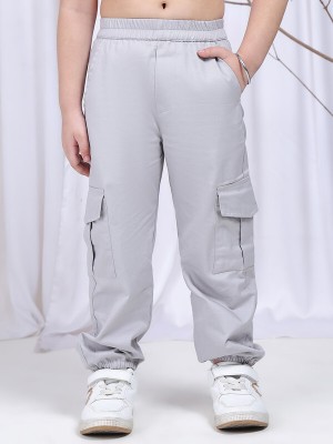 Rute Regular Fit Girls Grey Trousers