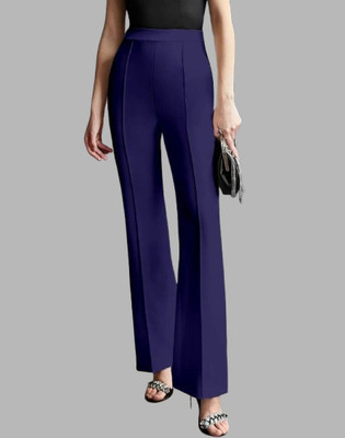 HouseOfCommon Regular Fit Women Light Blue Trousers