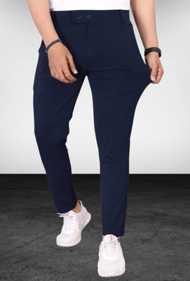 CIVIRASTTYLE Slim Fit Men Blue Trousers