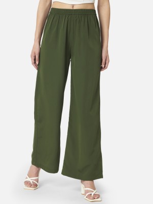 ALL WAYS YOU Regular Fit Women Dark Green Trousers