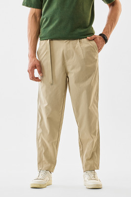 Snitch Slim Fit Men Beige Trousers