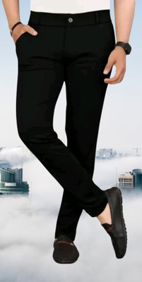 Nitya TrackP Slim Fit Men Black Trousers