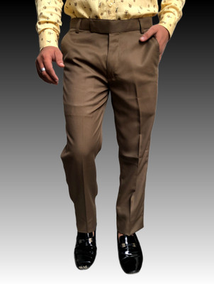 Burraq collection Regular Fit Men Brown Trousers