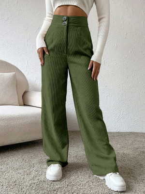 Rajovati Relaxed Women Dark Green Trousers