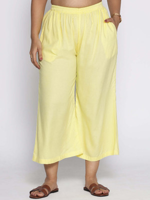 LetsDressUp Regular Fit Women Yellow Trousers