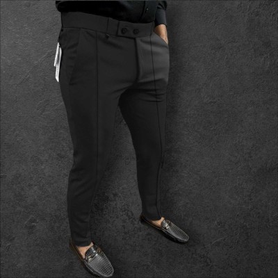 RAJMUDRA FASHION Regular Fit Men Black Trousers