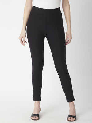R&B Skinny Fit Women Black Trousers
