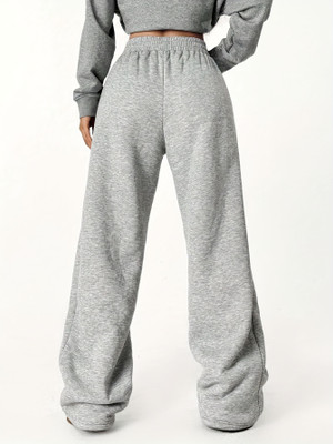 IRONDYE Solid, Striped Women Grey Track Pants