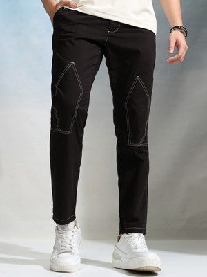 HIGHLANDER Slim Fit Men Black Trousers