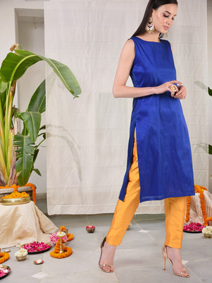 FLOREOS Relaxed Women Yellow Trousers