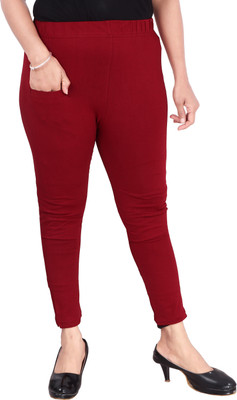 DKD Regular Fit Women Maroon Trousers