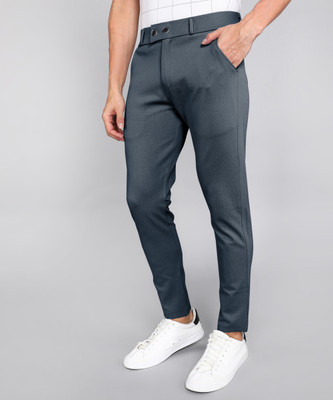INDICLUB Relaxed Men Grey Trousers