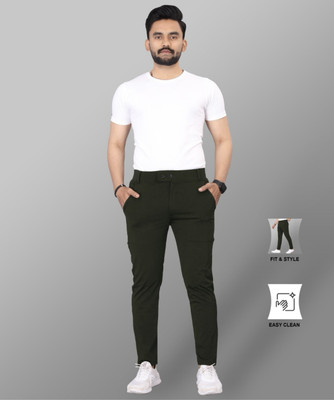 Ms Noble Regular Fit Men Dark Green Trousers