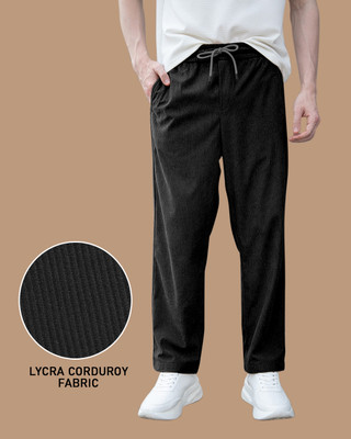 INDICLUB Relaxed Men Black Trousers