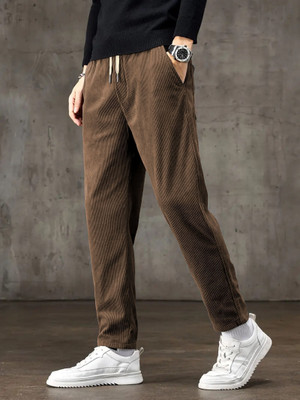 JexPuti Regular Fit Men Brown Trousers