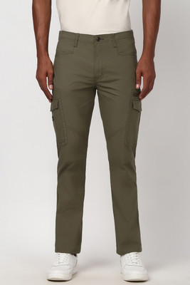 PETER ENGLAND Regular Fit Men Green Trousers