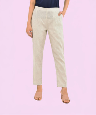SAAV Regular Fit Women Cream Trousers