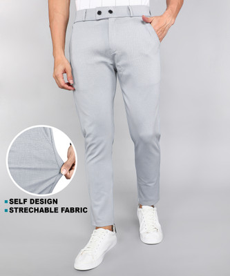 INDICLUB Relaxed Men Grey Trousers
