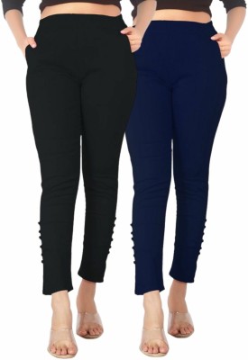 JNK18 Regular Fit Women Black, Dark Blue Trousers