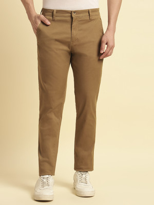 CANTABIL Regular Fit Men Khaki Trousers