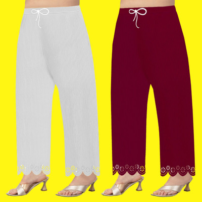 Coolzy Creation Straight Fit Women Multicolor Trousers