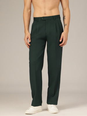 DENNISON Loose Fit Men Green Trousers