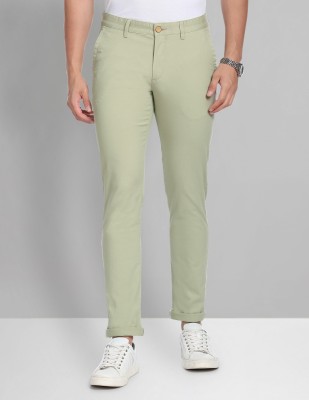 AD by Arvind Slim Fit Men Green Trousers