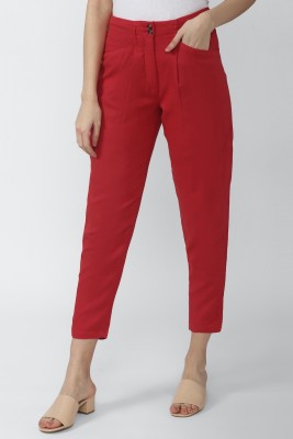 VAN HEUSEN Regular Fit Women Red Trousers