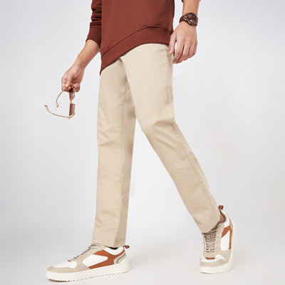 Byford by Pantaloons Regular Fit Men Khaki Trousers
