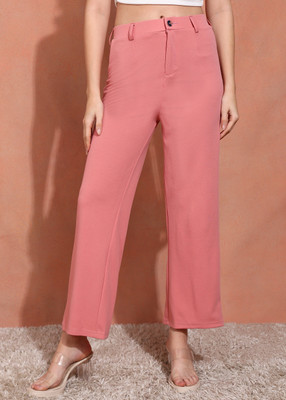 METRONAUT Straight Fit Women Pink Trousers