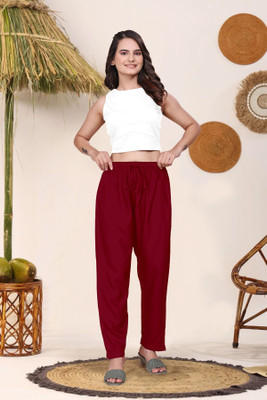 APPUFASHION Comfort Fit Women Maroon Trousers